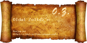 Oldal Zoltán névjegykártya