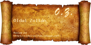 Oldal Zoltán névjegykártya